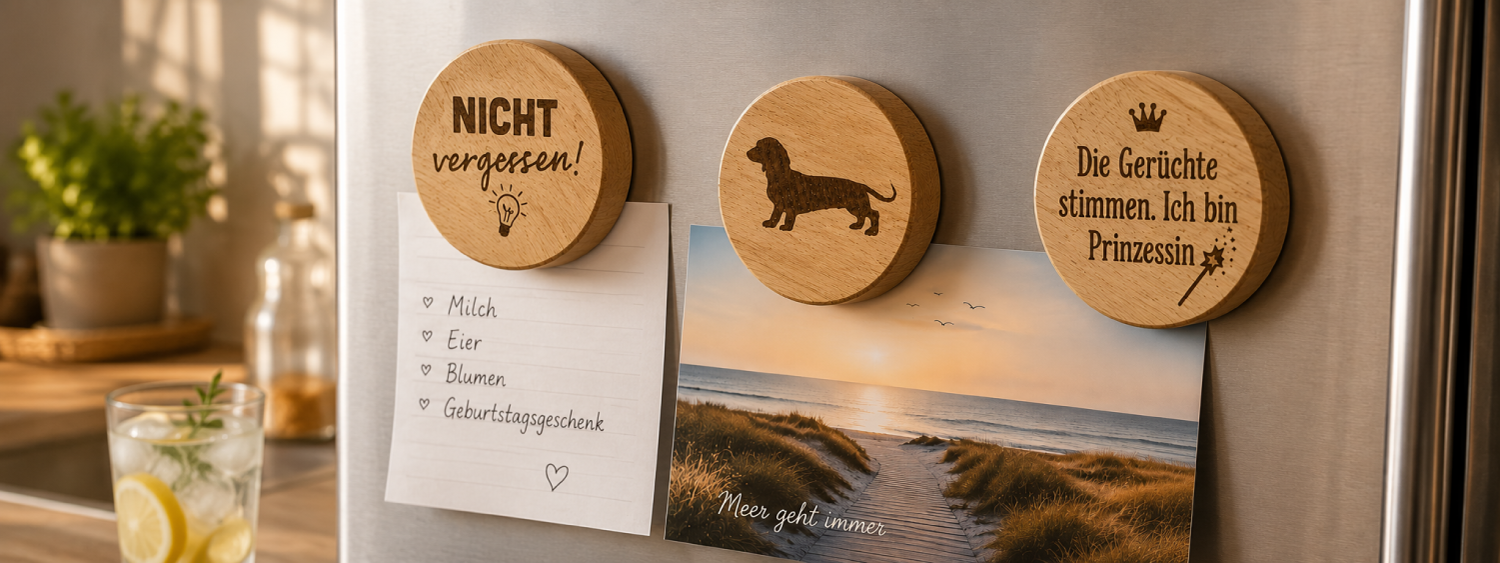 Wooden Magnets with Sayings Oak Magnets