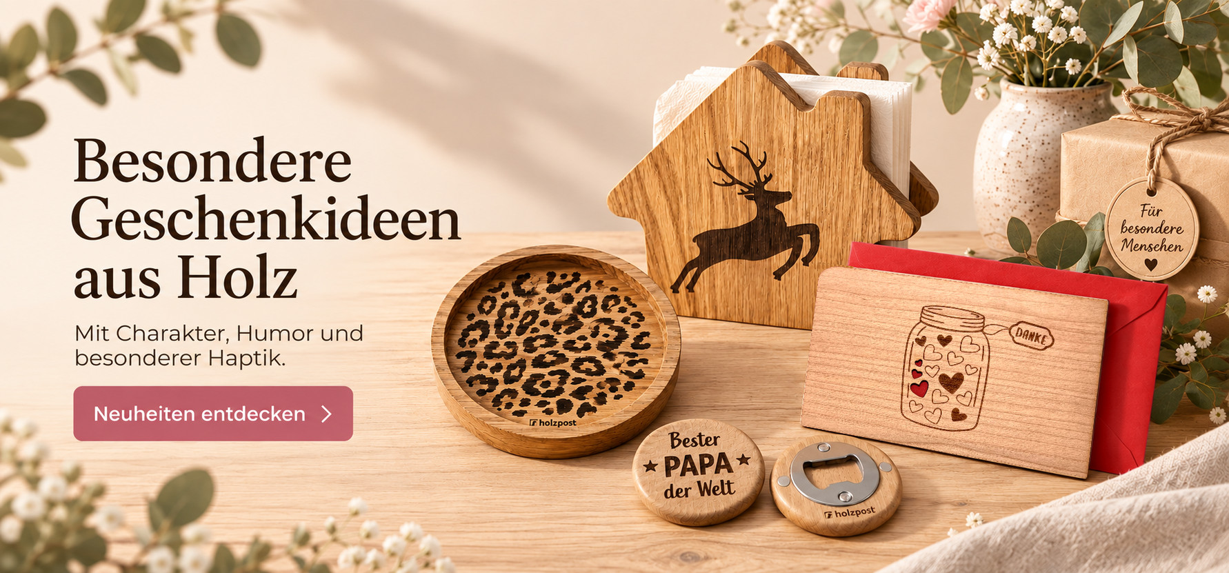 Besondere Geschenkideen aus Holz von holzpost