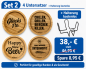 Preview: Graviertes Untersetzer Bier-Set aus geölter Eiche