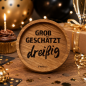 Preview: Gravierter Untersetzer grob geschätzt dreißig aus geölter Eiche