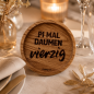 Preview: Gravierter Untersetzer pi mal Daumen vierzig aus geölter Eiche