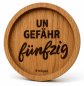 Preview: Gravierter Untersetzer ungefähr fünfzig aus geölter Eiche