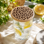 Preview: Gravierter Glasdeckel Leopard aus Buche mit Animal-Print-Muster