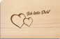 Preview: Holzpostkarte "Ich liebe Dich"