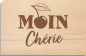 Preview: Holzpostkarte "Moin Cherie"