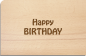 Preview: Holzpostkarte "Happy Birthday Text"