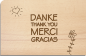 Preview: Holzpostkarte "Danke Gracias"
