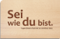 Preview: Holzpostkarte "Sei du"