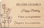Preview: wooden postcard "Geburtstag Sprachen"