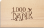Preview: wooden postcard "1000 Dank"