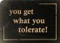 Preview: Schwarze Postkarte "Tolerate"