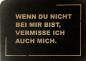 Preview: Schwarze Postkarte "Vermisse"