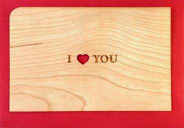 Grußkarte mit Umschlag "I love you"