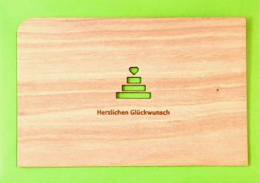 Grußkarte mit Umschlag "Torte"