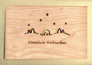 Grußkarte mit Umschlag "Himmlische Weihnachten"