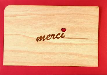 Grußkarte mit Umschlag "Merci"