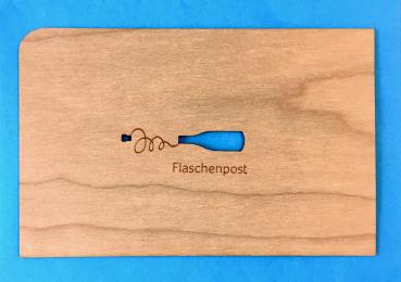 Grußkarte mit Umschlag "Flaschenpost"