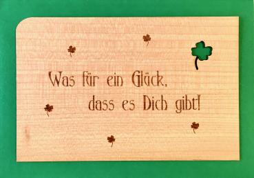 Grußkarte mit Umschlag "Glück"