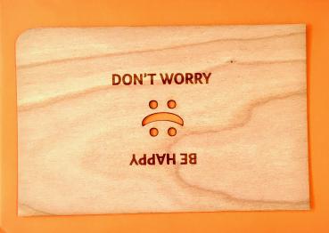 Grußkarte mit Umschlag "be happy"