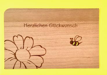 Grußkarte mit Umschlag "Biene Blume"