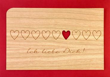 Grußkarte mit Umschlag "Ich liebe Dich!"