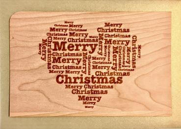 Grußkarte mit Umschlag "Christmas Herz"