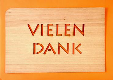 Grußkarte mit Umschlag "Buchstaben Vielen Dank"