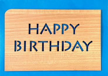 Grußkarte mit Umschlag "Buchstaben Happy Birthday"