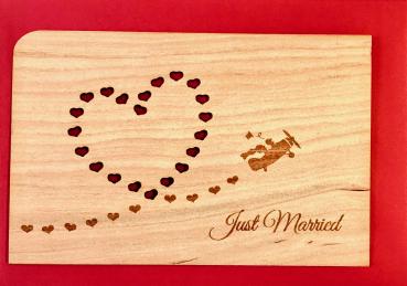 Grußkarte mit Umschlag "Just married"