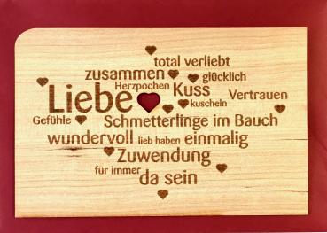 Grußkarte mit Umschlag "Liebe"