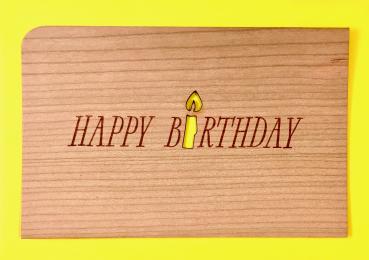 Grußkarte mit Umschlag "Happy Kerze"