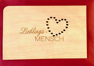Grußkarte mit Umschlag "Lieblingsmensch"
