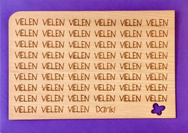 Grußkarte mit Umschlag "Vielen vielen Dank"