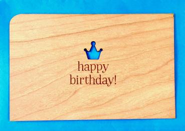 Grußkarte mit Umschlag "Birthday Krone"