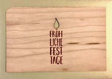 Grußkarte mit Umschlag "Fröhliche Festtage"