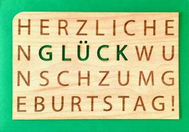 Grußkarte mit Umschlag "GLÜCKwunsch"