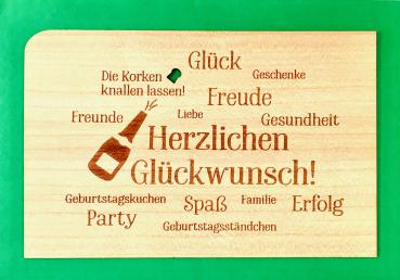 Grußkarte mit Umschlag "Korken"