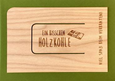 Grußkarte mit Umschlag "Holzkohle"