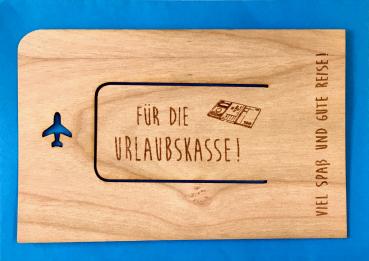 Grußkarte mit Umschlag "Urlaubskasse"