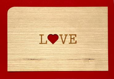 Grußkarte mit Umschlag "LOVE Herz"