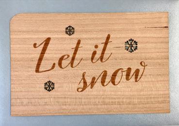 Grußkarte mit Umschlag "Let it snow Schrift"