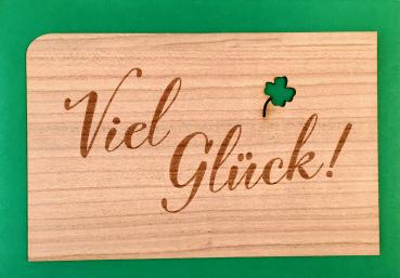 Grußkarte mit Umschlag "Viel Glück Schrift"
