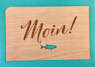 Grußkarte mit Umschlag "Moin Schrift"