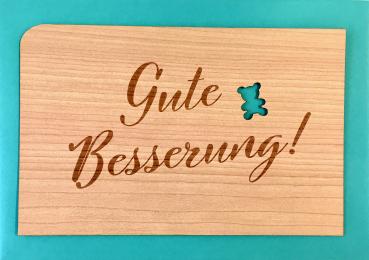 Grußkarte mit Umschlag "Gute Besserung Schrift"