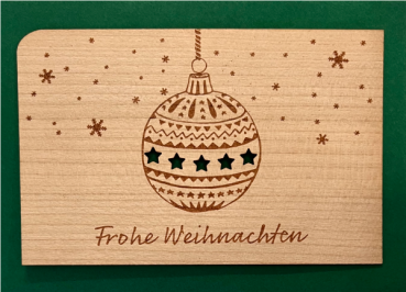 Grußkarte mit Umschlag "Schnee Kugel"