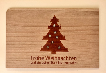 Grußkarte mit Umschlag "Christbaum Sterne"