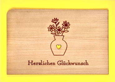 Grußkarte mit Umschlag "Vase"