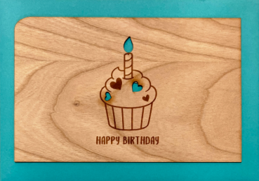 Grußkarte mit Umschlag "Muffin"