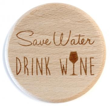 Glasdeckel "Save Water"
