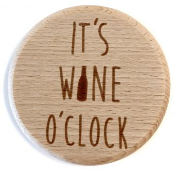 Glasdeckel "Wine O´Clock"
